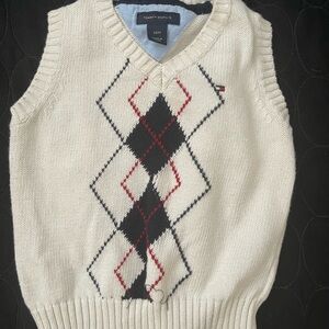 Tommy Hilfiger toddler cream Argyle Sweater Vest